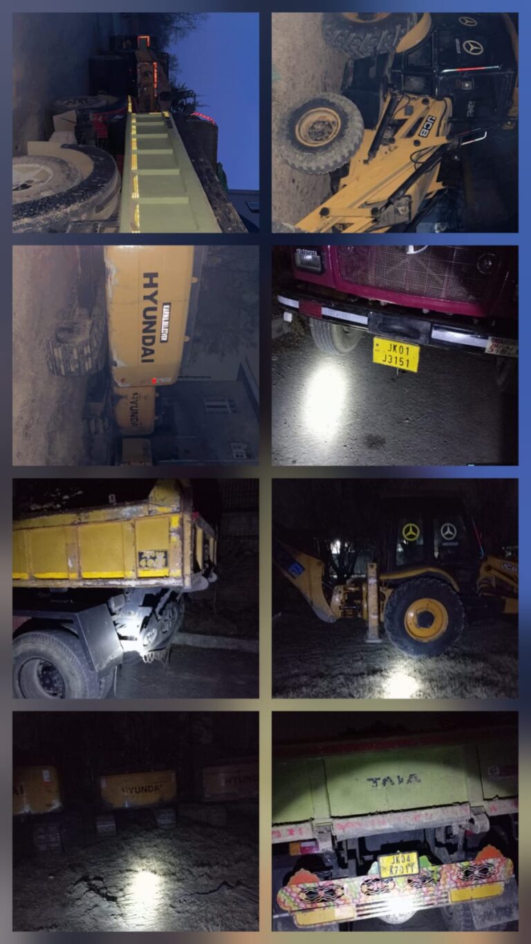 Budgam Police Crack Down on Illegal Mining During Night Raids