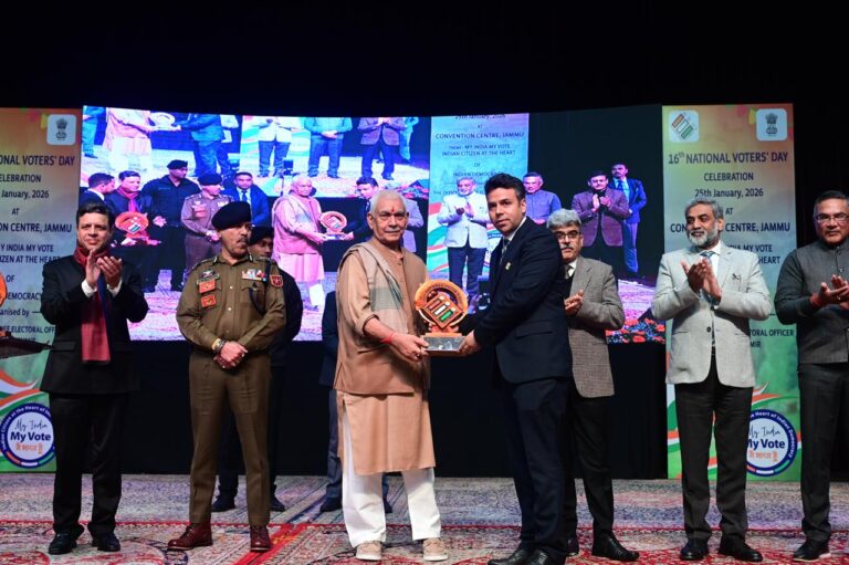 DC Budgam Receives Best Election Award for Bye-Elections 2025