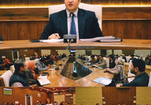 DC Budgam Chairs introductory sectoral meeting with officers of District Administration  Emphasised timely completion of development works  Calls for prompt redressal of public grievances