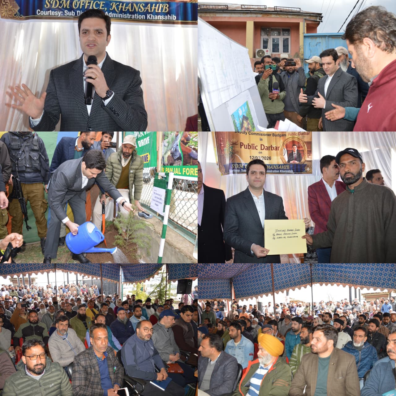 DC Budgam Athar Aamir Khan Visits SDH Khansahib, Reviews Healthcare Facilities  Chairs Public Darbar at SDM Office Complex to Address Public Grievances