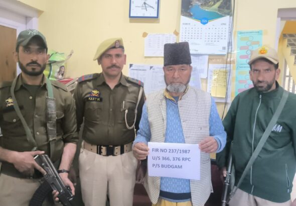 Budgam police Arrest Long Time Absconder Evading Arrest in a 39 year Old Rape Case