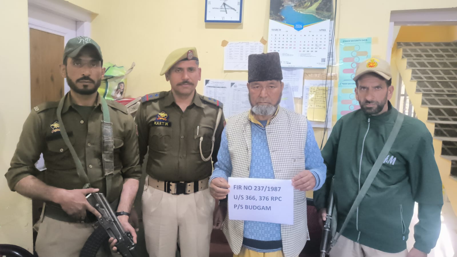 Budgam police Arrest Long Time Absconder Evading Arrest in a 39 year Old Rape Case