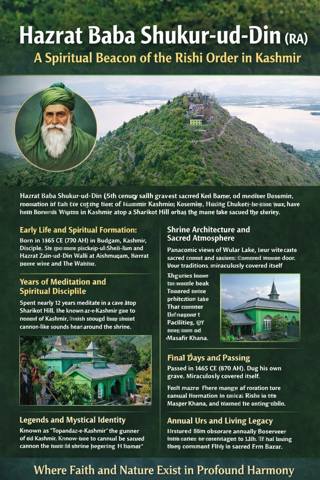 Hazrat Baba Shukur-ud-Din (RA): A Spiritual Beacon of the Rishi Order in Kashmir